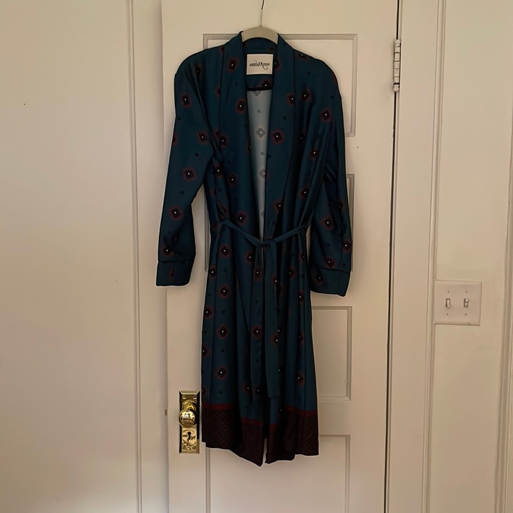 Silk jewel toned dress/duster/robe.